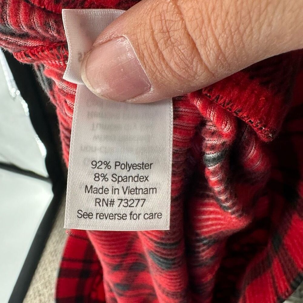 NWT Sonoma Women’s Buffalo Plaid Hi Rise Banded Bottom Everyday Pajama Pants XL - Picture 5 of 13